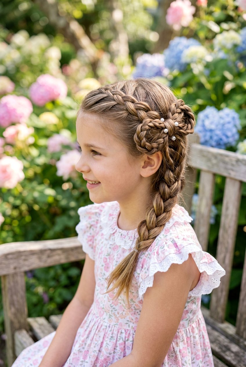 Dutch Braid Hair Bow - 20 bow hairstyle for little girls - 20 bow hairstyle for little girls