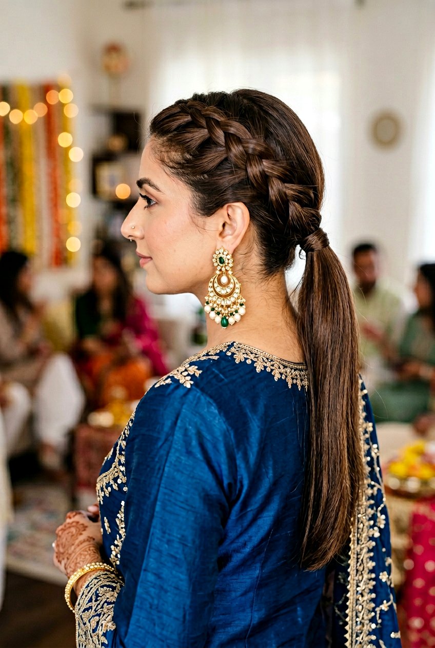 Dutch Braid Into Eid Ponytail Hairstyle - 20 eid ponytail hairstyle - 20 eid ponytail hairstyle