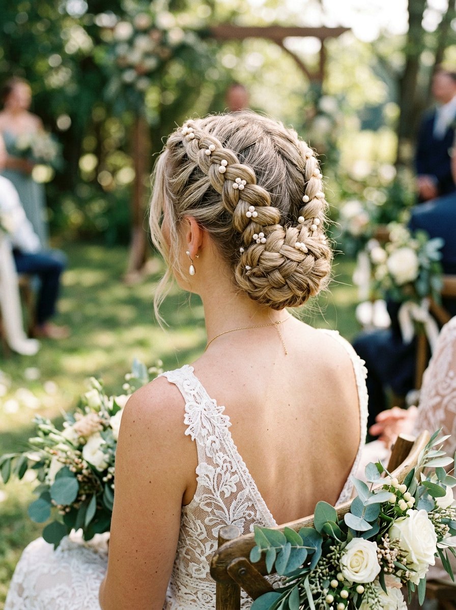 Dutch Braid Pearl Clips - 20 wedding hairstyles with pearl clips - 20 wedding hairstyles with pearl clips