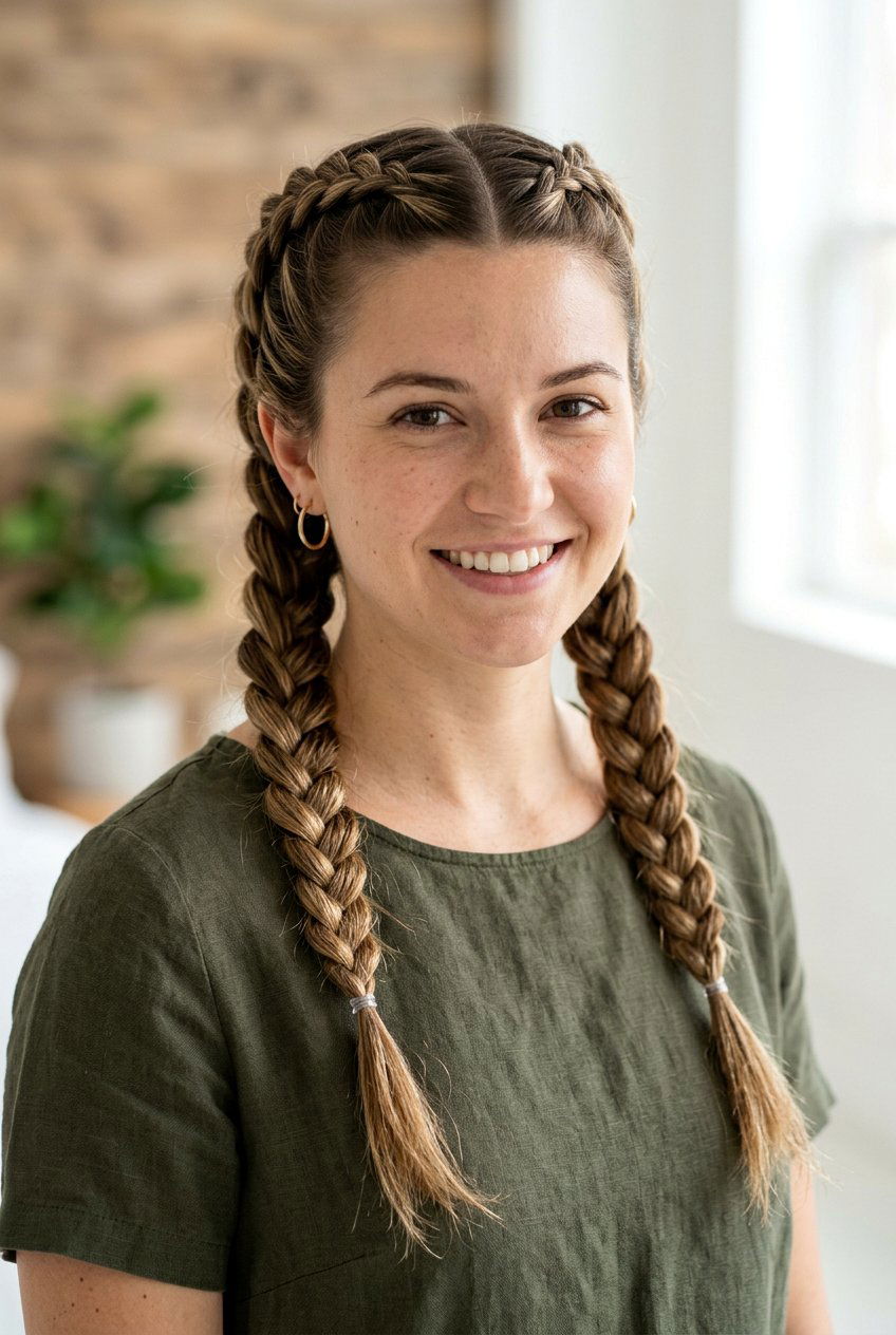 Dutch Braid Pigtails - 20 last day of school hairstyles - 20 last day of school hairstyles