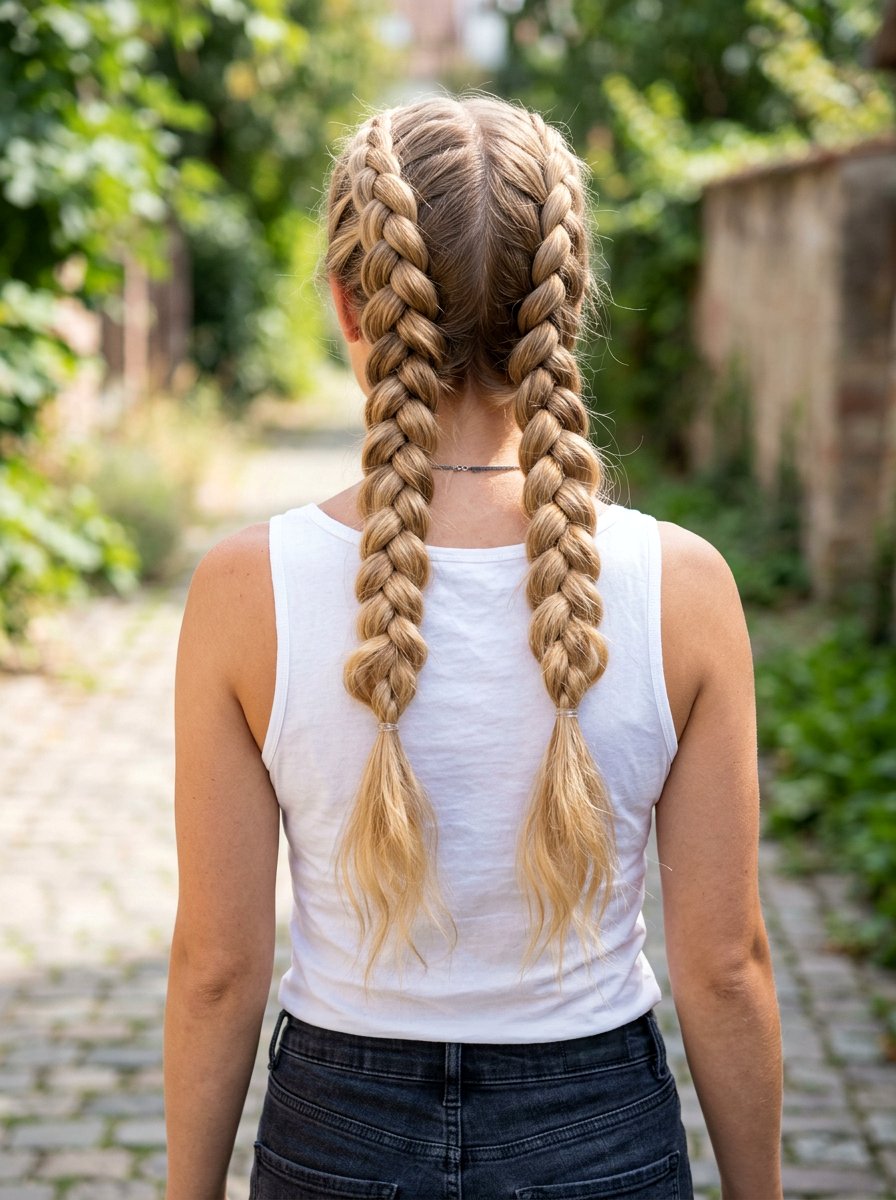 Dutch Braid Pigtails - 20 humidity proof braid hairstyle - 20 humidity proof braid hairstyle