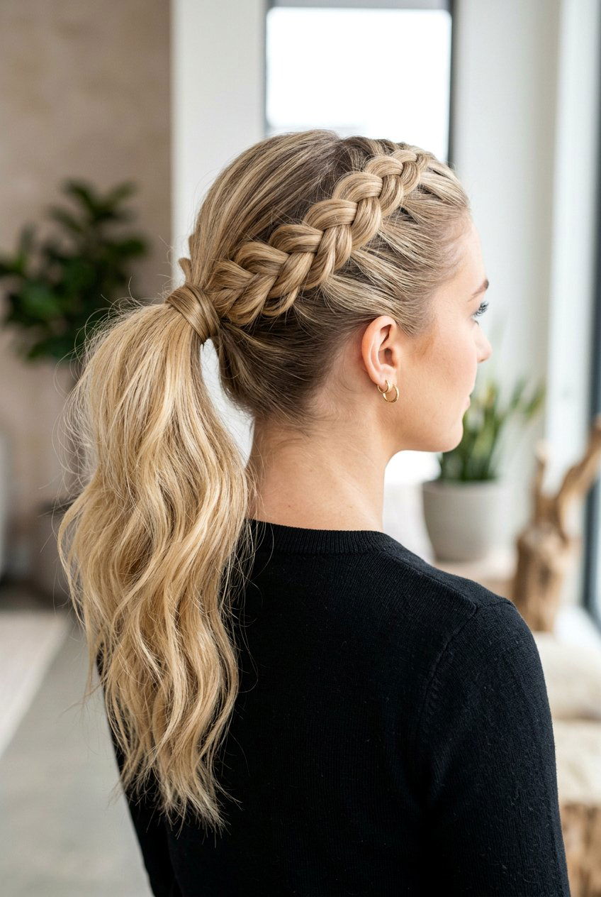 Dutch Braid Ponytail - 20 braided ponytail hairstyles - 20 braided ponytail hairstyles