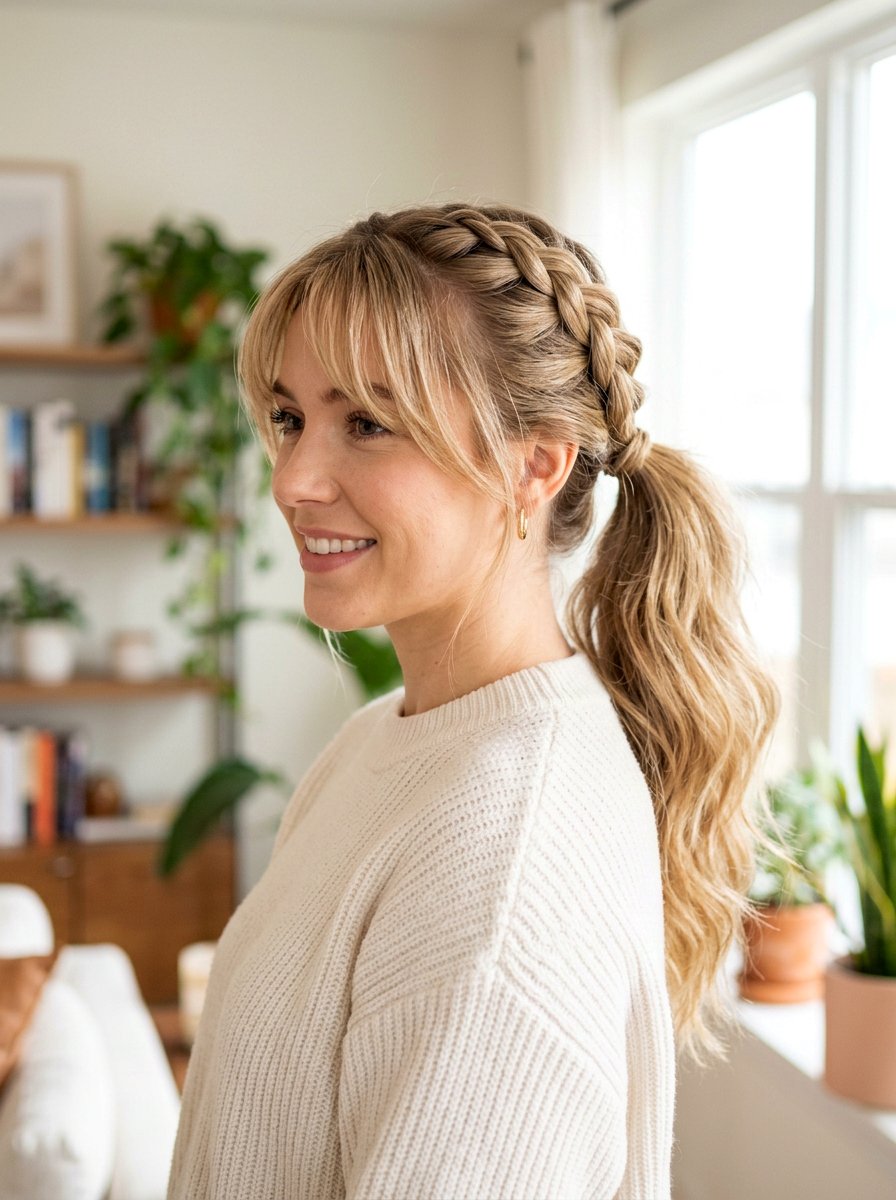 Dutch Braid Ponytail With Bangs - 20 dutch braid ponytail hairstyle - 20 dutch braid ponytail hairstyle