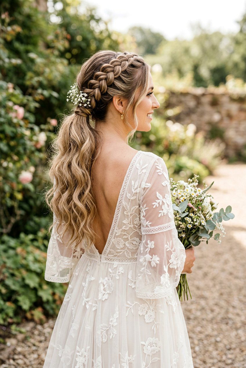 Dutch Braid Ponytail - 20 boho bridal ponytail - 20 boho bridal ponytail