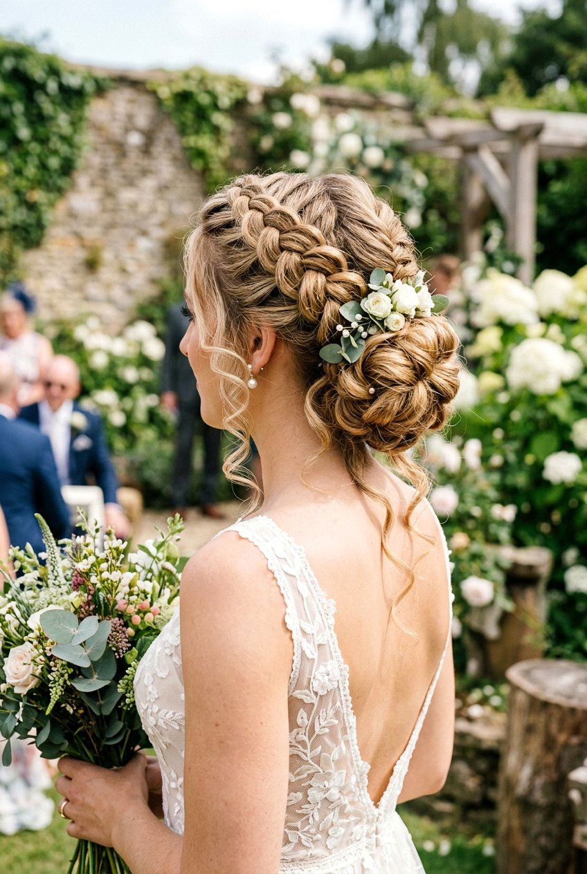 Dutch Braid Updo - 20 bridal hairstyle with soft tendrils - 20 bridal hairstyle with soft tendrils