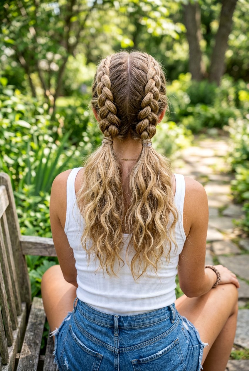 Dutch Braid Waves - 20 boho festival waves hairstyle - 20 boho festival waves hairstyle