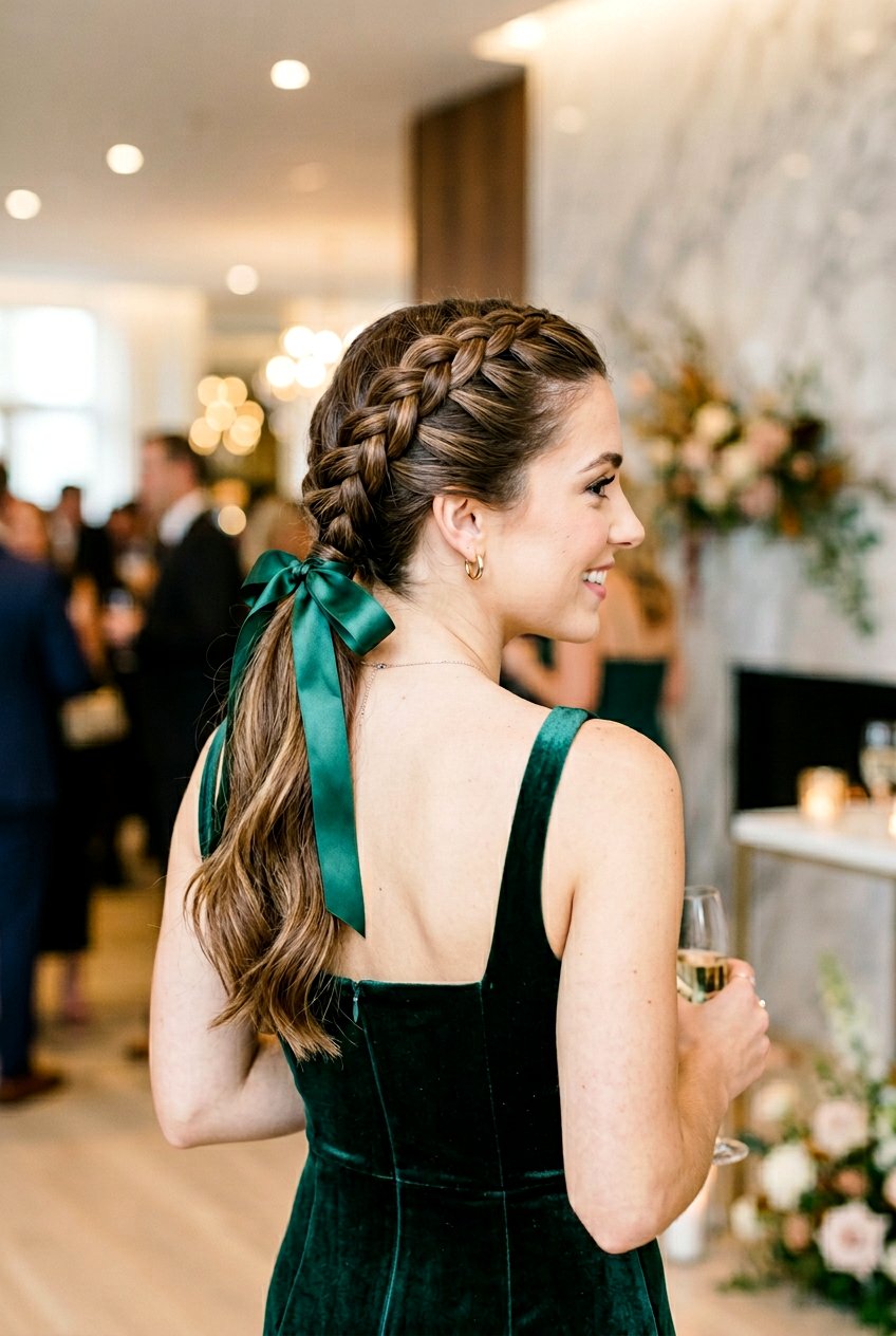 Dutch Braid into Low Ponytail - 20 sweet 16 hairstyles - 20 sweet 16 hairstyles