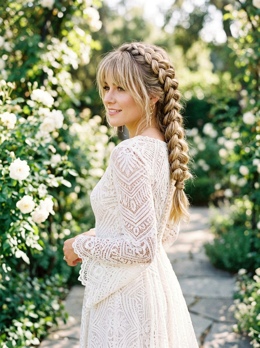 20 Stunning Wedding Hairstyles for Brides With Bangs Ideas