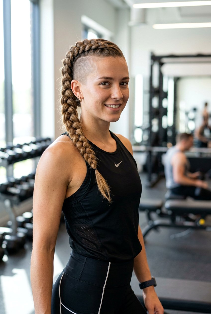 Dutch Braid with Side Shave - 20 braided side shave hairstyle - 20 braided side shave hairstyle