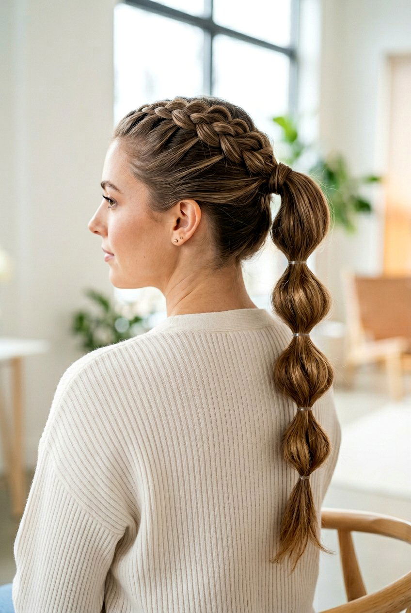 Dutch Braided Bubble Ponytail - 20 braided bubble ponytail - 20 braided bubble ponytail