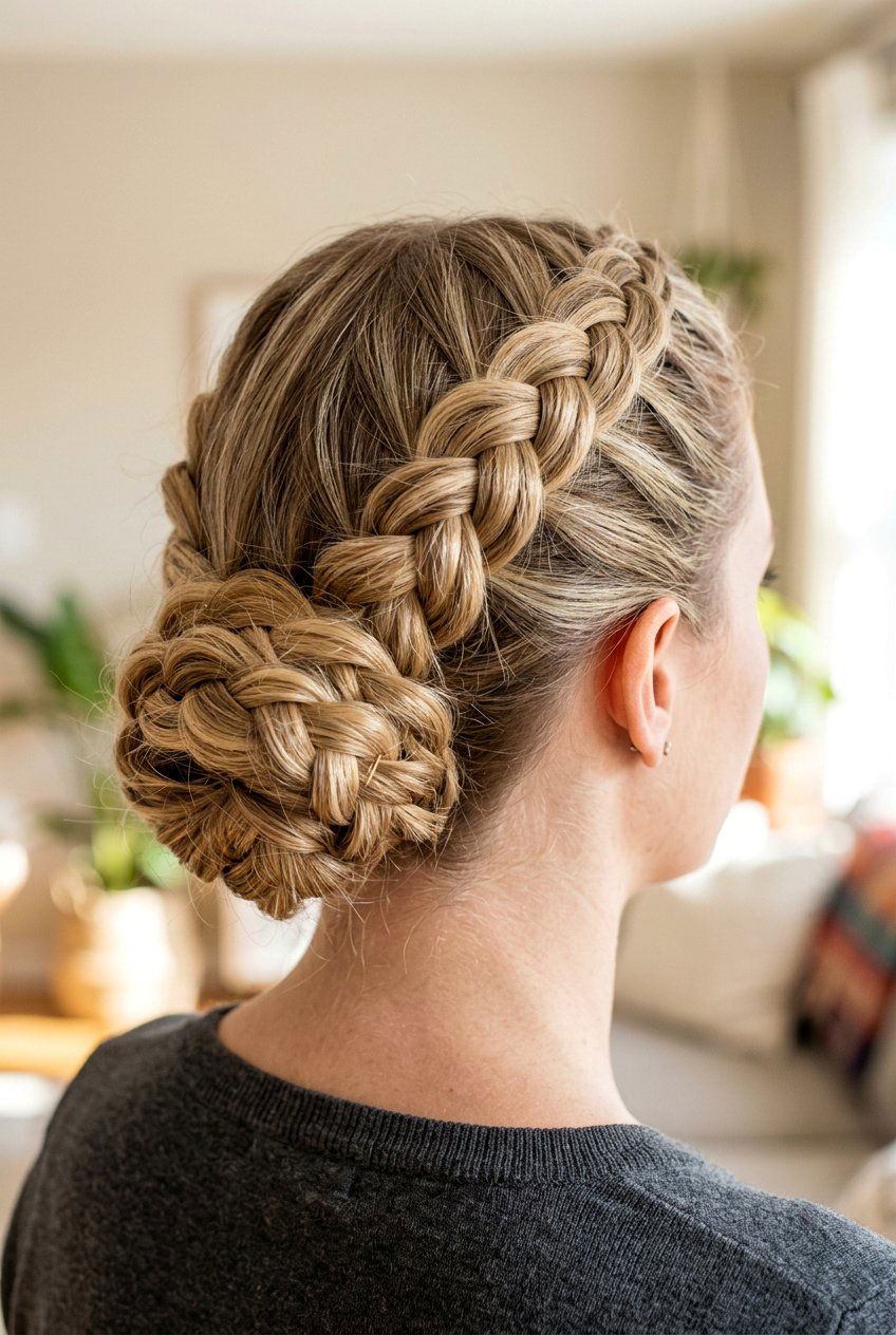 Dutch Braided Bun - 20 braided bun hairstyles - 20 braided bun hairstyles