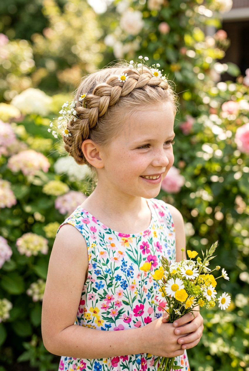 Dutch Braided Crown - 20 little girls braided crown hairstyle - 20 little girls braided crown hairstyle