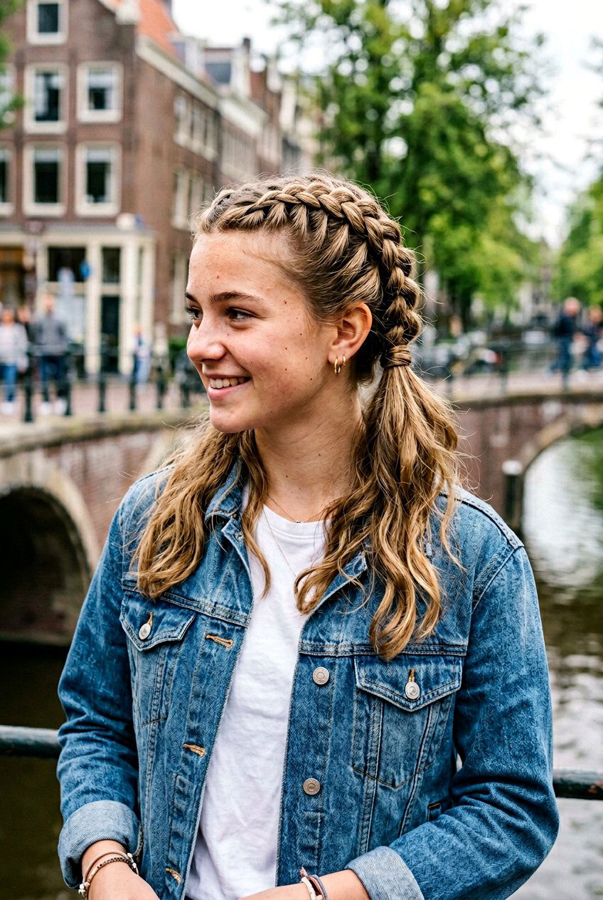 Dutch Braided Half Updo For School - 20 braided half up hairstyle for school - 20 braided half up hairstyle for school