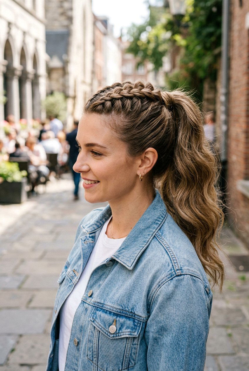 Dutch Braided Mohawk Ponytail - 20 braided mohawk ponytail - 20 braided mohawk ponytail