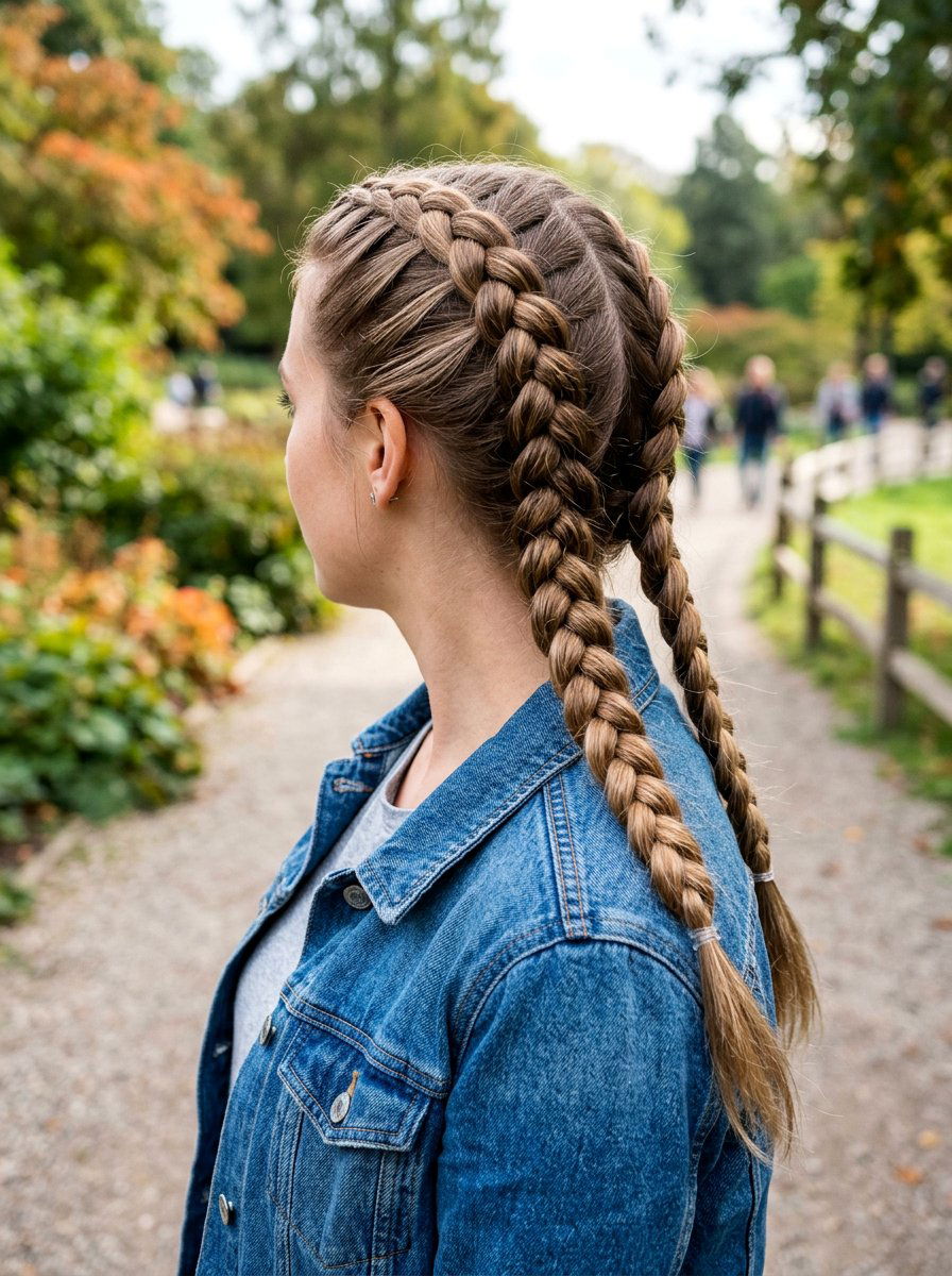 Dutch Braided Pigtails - 20 easy hairstyle for humid weather - 20 easy hairstyle for humid weather