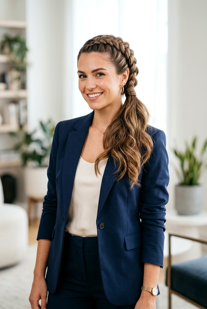 Dutch Braided Ponytail - 20 braided ponytail for wedding guest - 20 braided ponytail for wedding guest