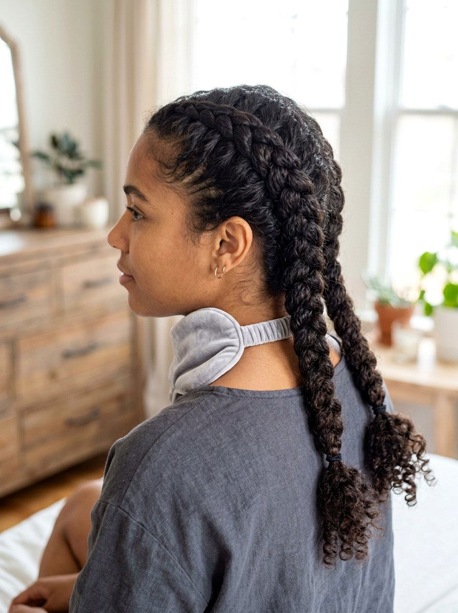 Dutch Braids - 20 overnight styles for curly hair protection - 20 overnight styles for curly hair protection