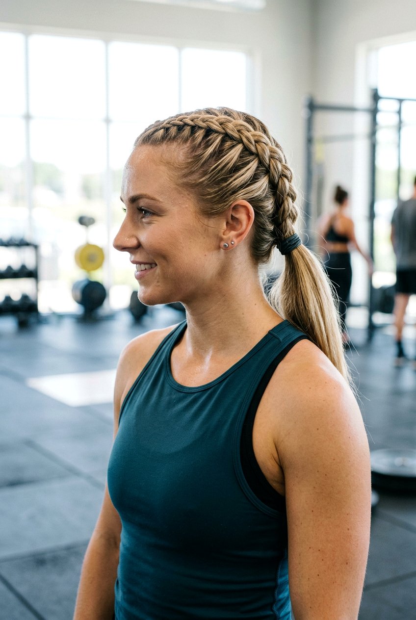 Dutch Braids Into Low Ponytail - 20 natural hair ponytail with braids - 20 natural hair ponytail with braids