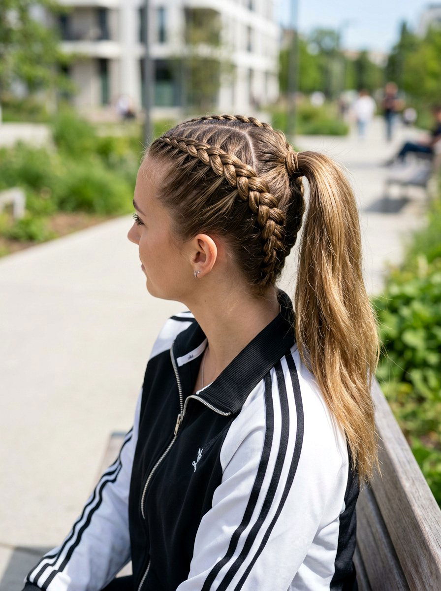 Dutch Braids Into Ponytail - 20 date night hair ideas for women - 20 date night hair ideas for women