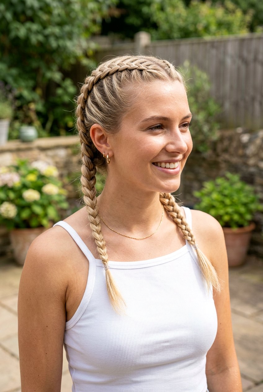 Dutch Braids Medium Hair - 20 summer braid hairstyle for medium hair - 20 summer braid hairstyle for medium hair