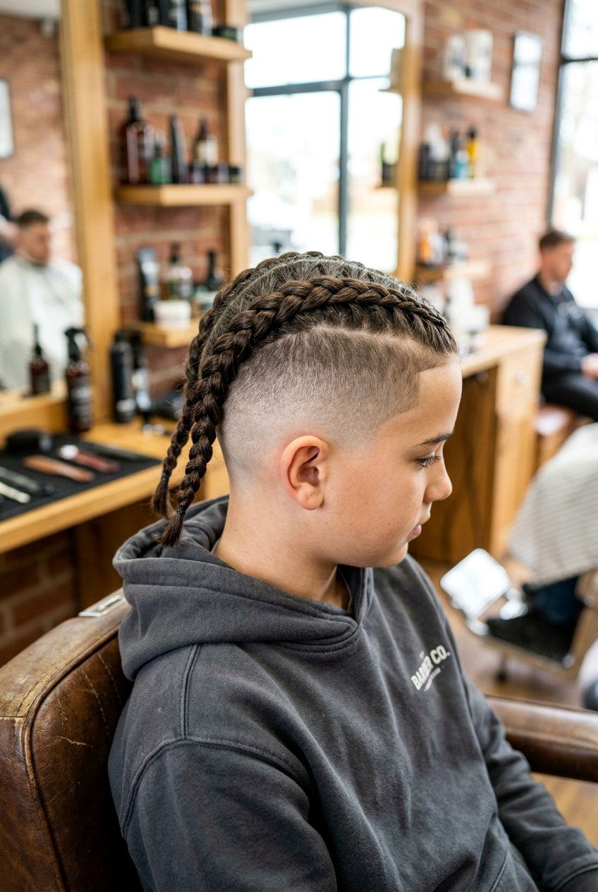 Dutch Braids With Skin Fade - 20 boys braids with fade - 20 boys braids with fade