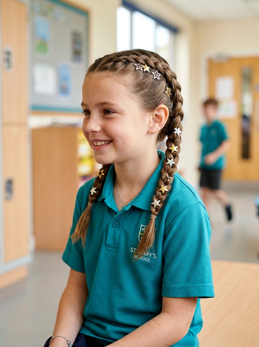 20 Simple School Hairstyle With Clips for Easy Mornings