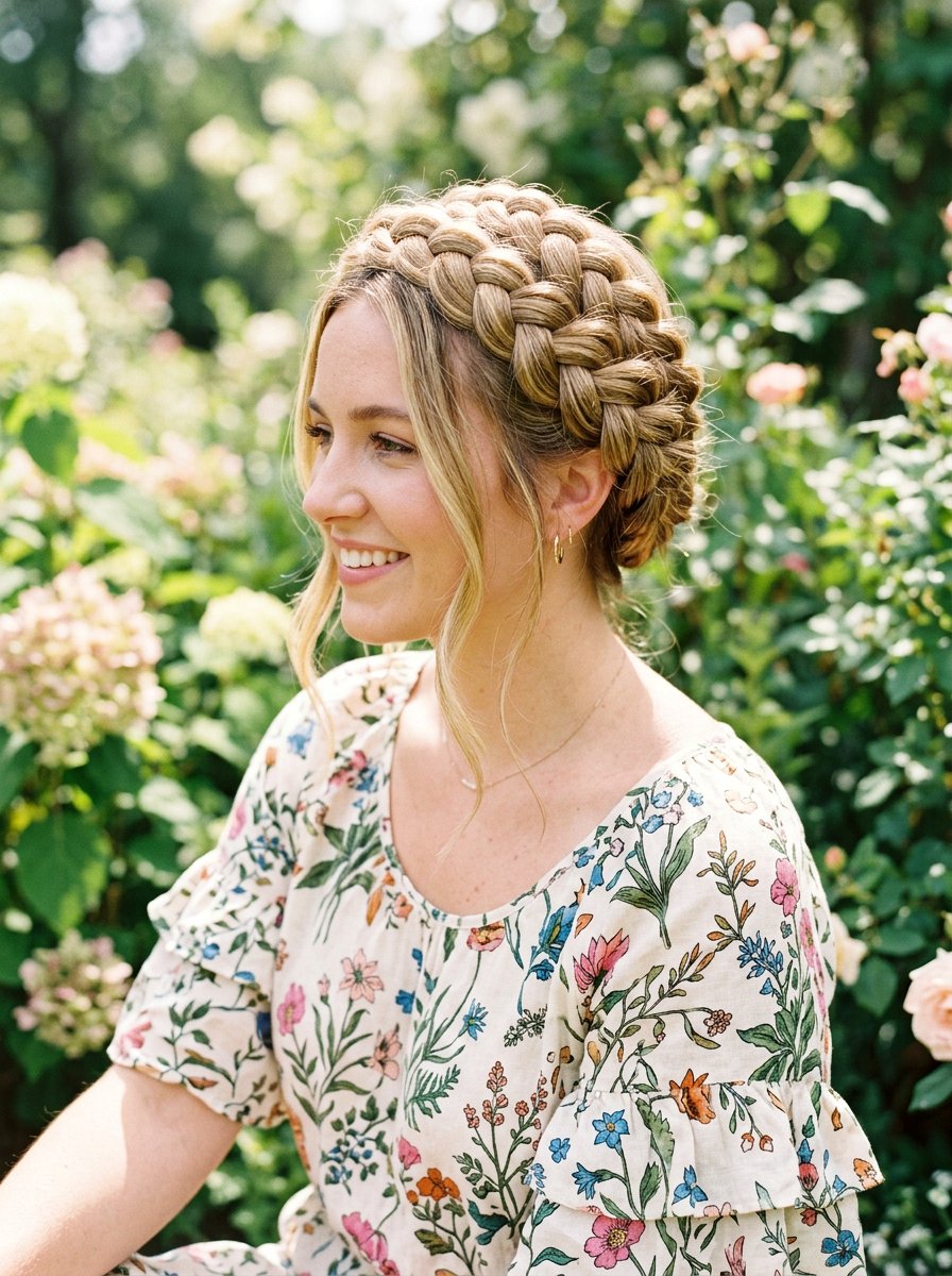 Dutch Crown Braid For Long Hair - 20 quick hairstyle for college classes - 20 quick hairstyle for college classes