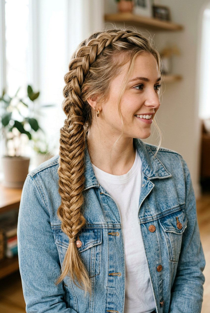 Dutch Fishtail Braid - 20 braided hairstyle for humid weather - 20 braided hairstyle for humid weather