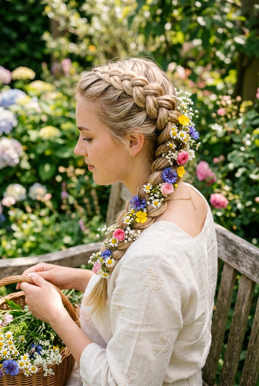 Dutch Floral Braid - 20 floral braid hairstyle - 20 floral braid hairstyle