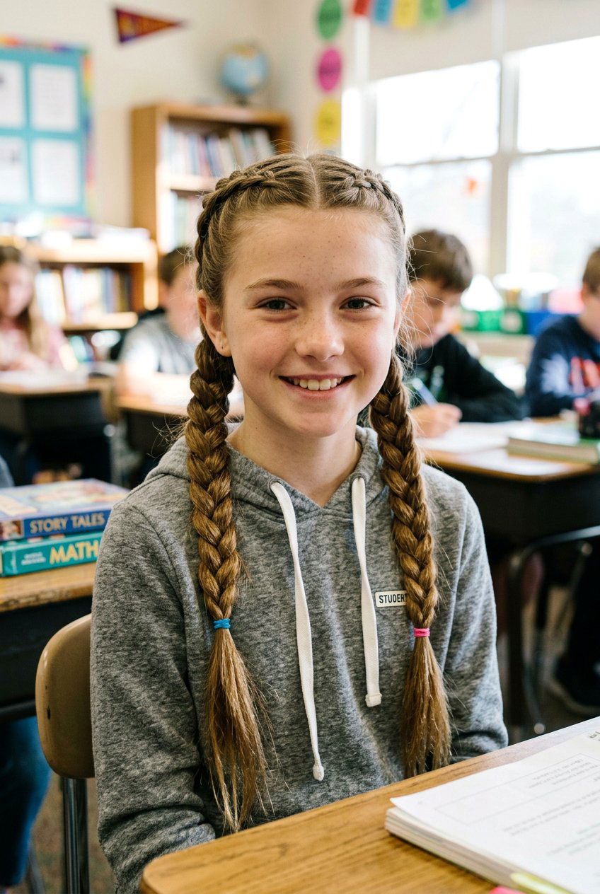 Dutch Into Pigtail Braids For School - 20 braided pigtails for school - 20 braided pigtails for school