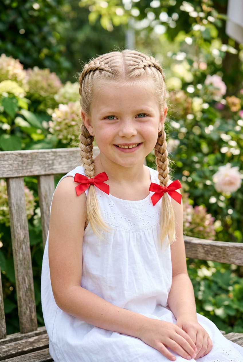 Dutch Pigtail Braids - 20 kindergarten picture day hairstyle - 20 kindergarten picture day hairstyle