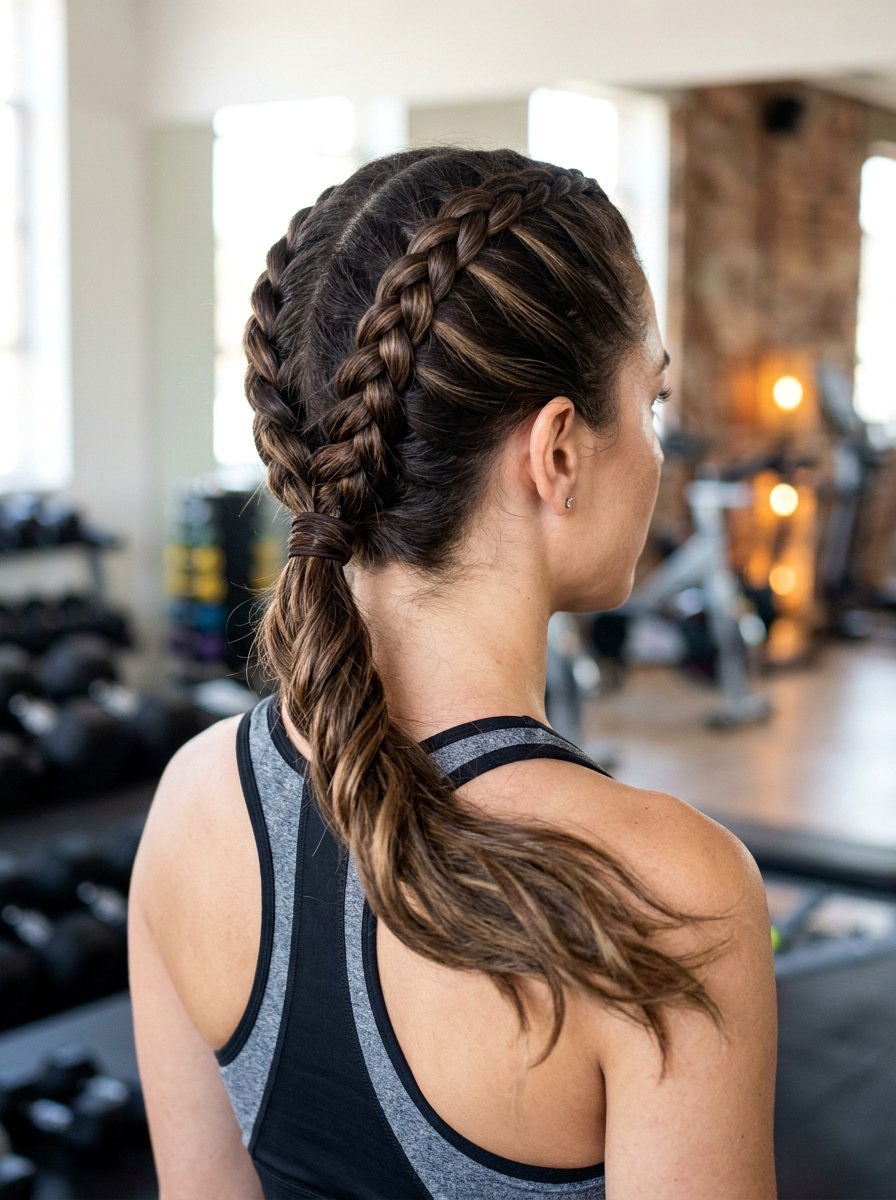 Dutch Rope Braid Low Ponytail - 20 rope braid low ponytail - 20 rope braid low ponytail