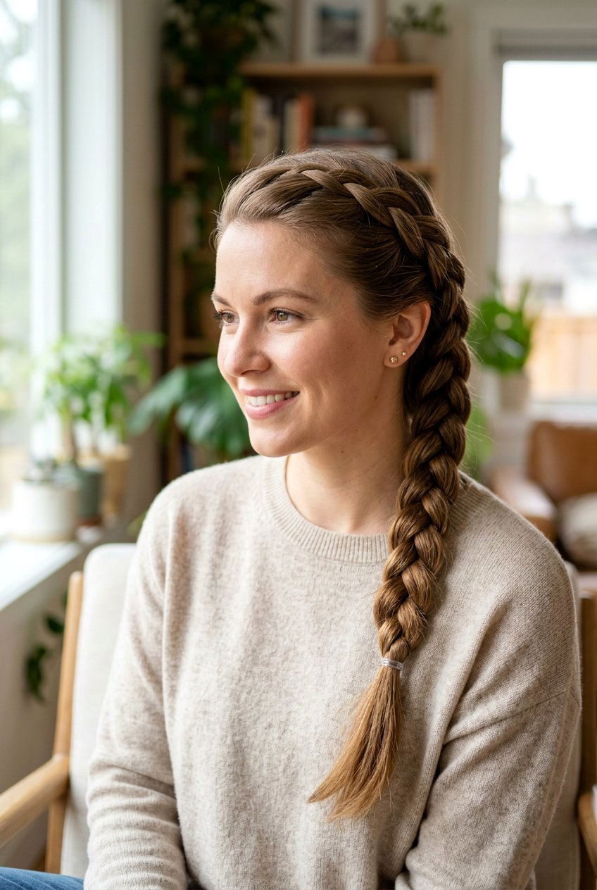 Dutch Side Braid On Clean Hair - 20 clean hair day hairstyles - 20 clean hair day hairstyles