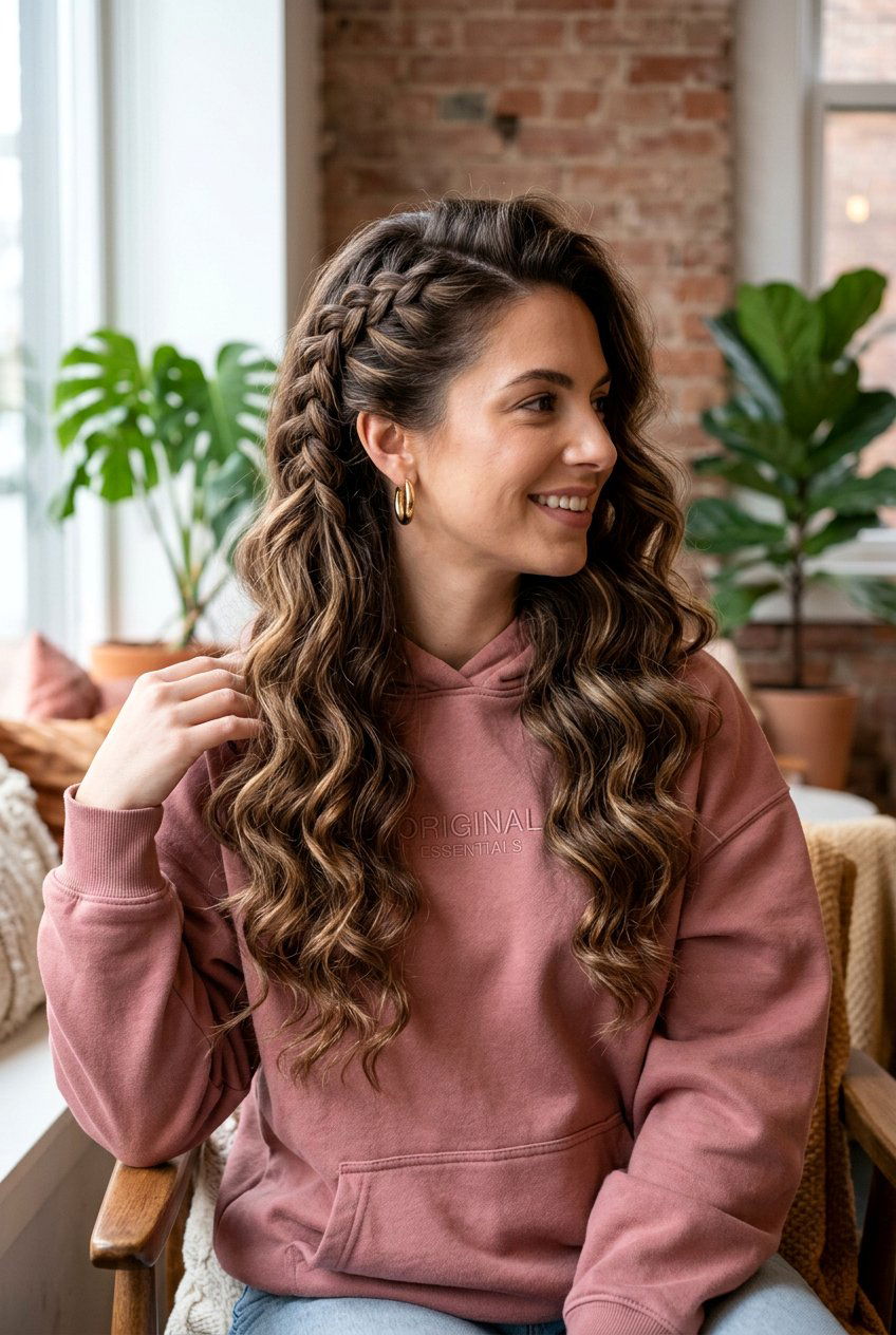 Dutch braid waves - 20 easy school curls without heat - 20 easy school curls without heat