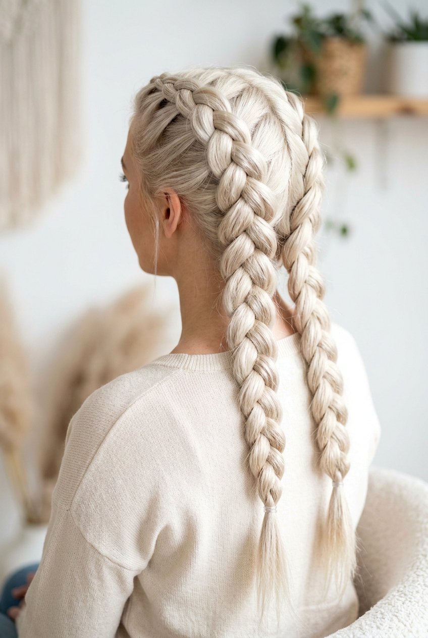 Dutch braids thick hair - 20 hairstyles for thick hair - 20 hairstyles for thick hair