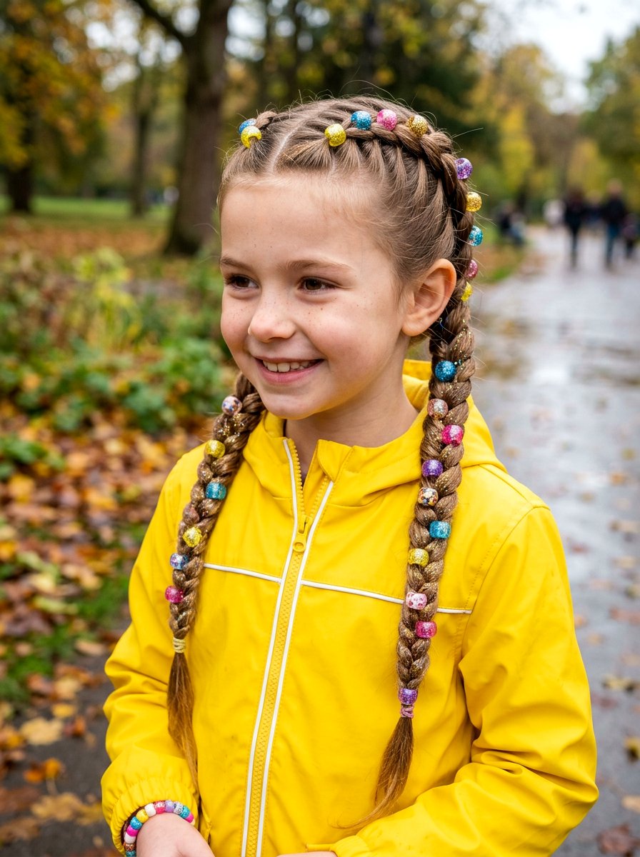 Dutch braids with beads - 20 school braids with beads for girls - 20 school braids with beads for girls