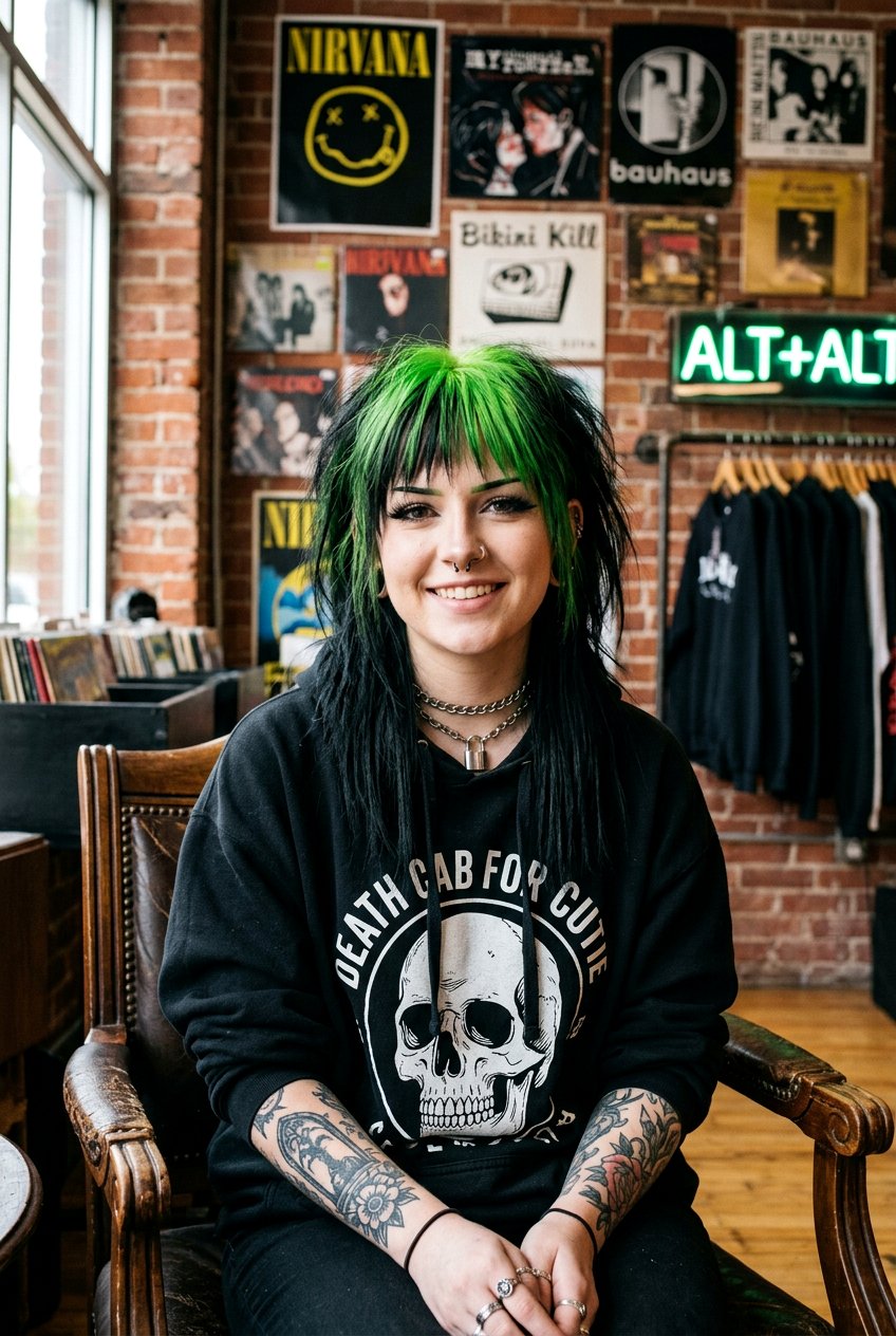 Dyed Roots Emo Wolf Cut - 20 emo wolf cut for straight hair - 20 emo wolf cut for straight hair