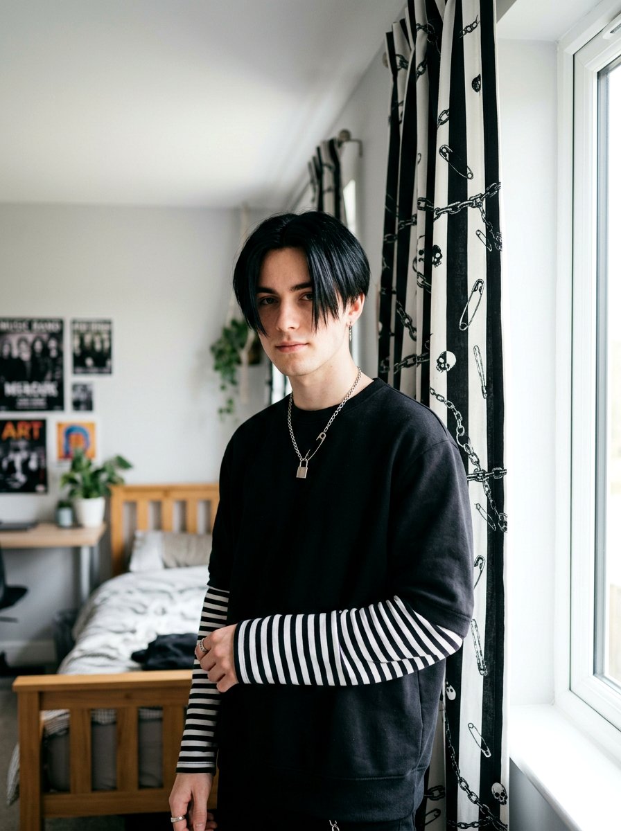 E Boy Inspired Curtains - 20 skater curtain haircut men - 20 skater curtain haircut men