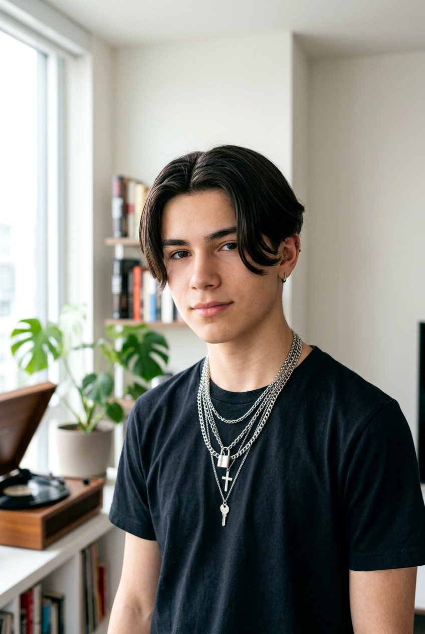 E Boy Middle Part - 20 fluffy middle part haircut for boys - 20 fluffy middle part haircut for boys