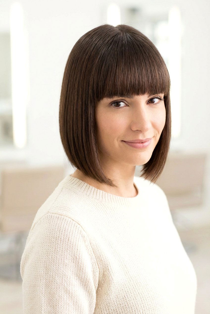 Ear Length Bob With Bangs - 20 ear length bob haircut - 20 ear length bob haircut