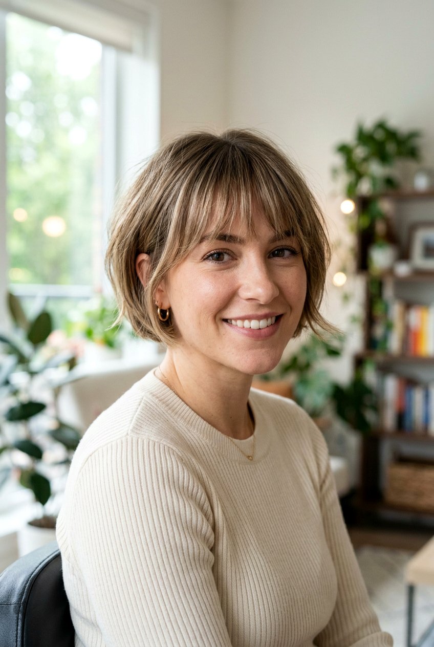 Ear Length Bob With Fringe - 20 ear length bob haircut - 20 ear length bob haircut