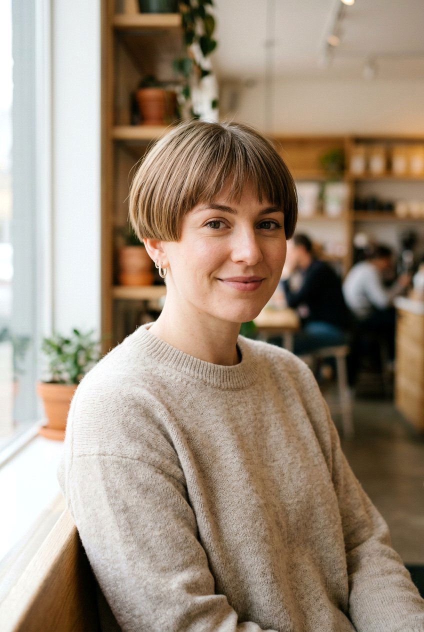 Ear Length Bowl Cut For Women - 20 bowl cut haircut for women - 20 bowl cut haircut for women