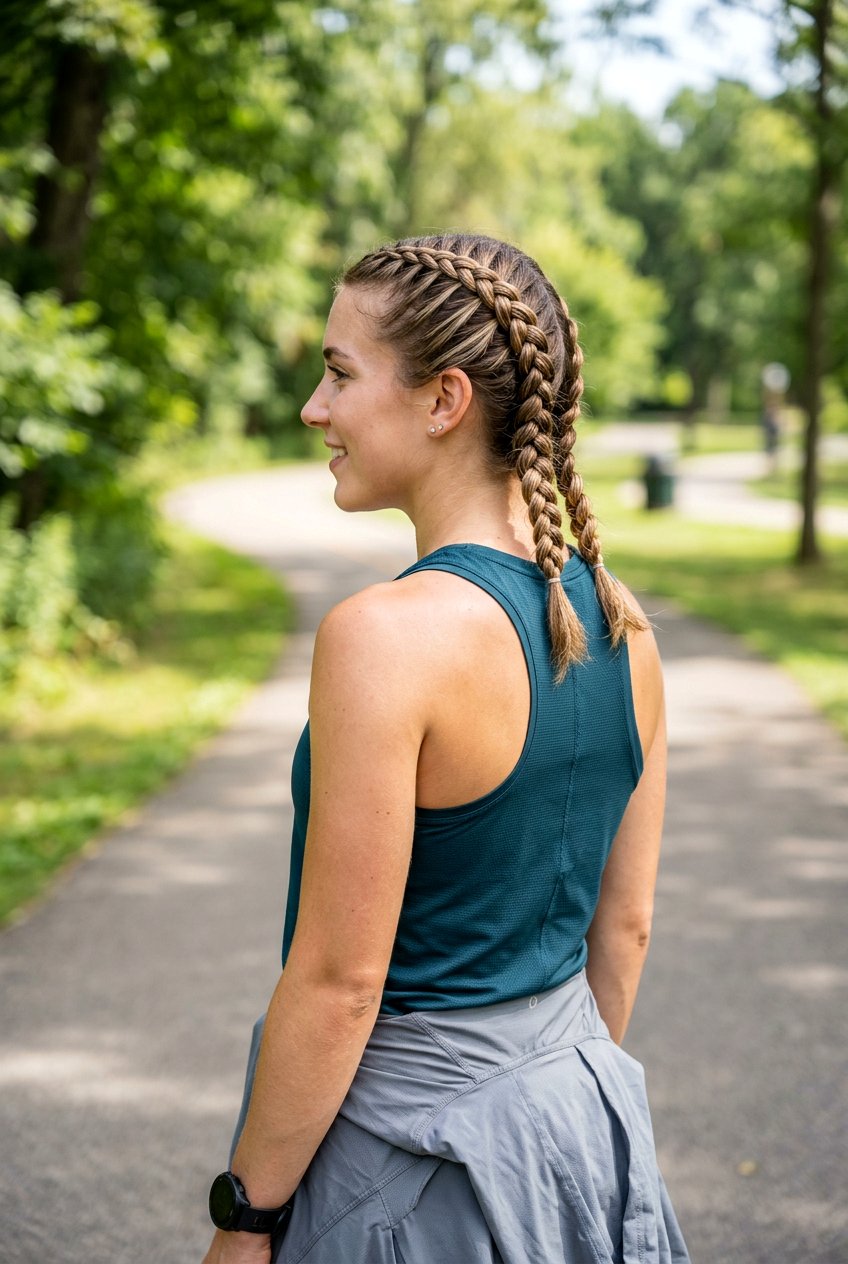 Easy Dutch Braids - 20 easy hairstyles for mornings - 20 easy hairstyles for mornings