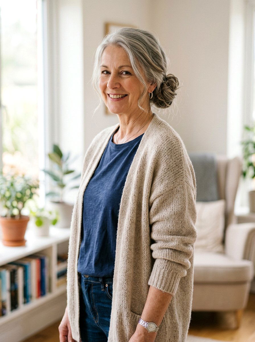 Easy Everyday Low Bun - 20 classy low bun hairstyle for older women - 20 classy low bun hairstyle for older women