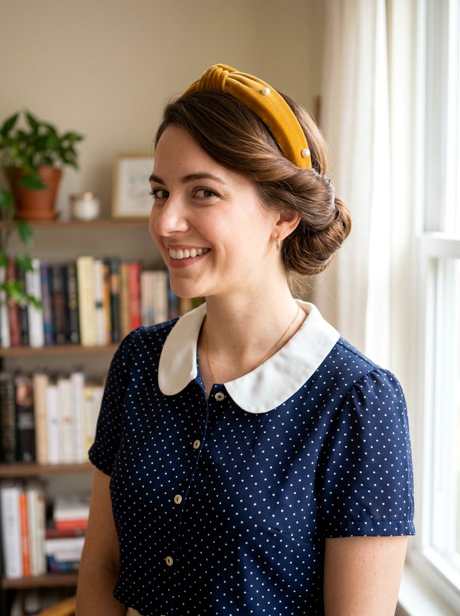 Easy Headband Tuck - 20 quick hairstyle for thick coarse hair - 20 quick hairstyle for thick coarse hair