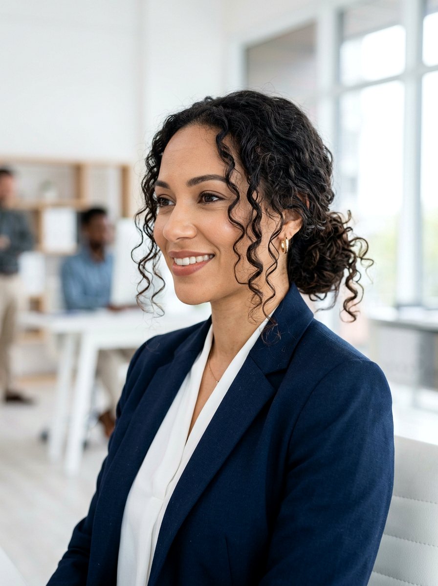 Easy Low Bun For Long Curly Hair - 20 easy work hairstyle for long curly hair - 20 easy work hairstyle for long curly hair