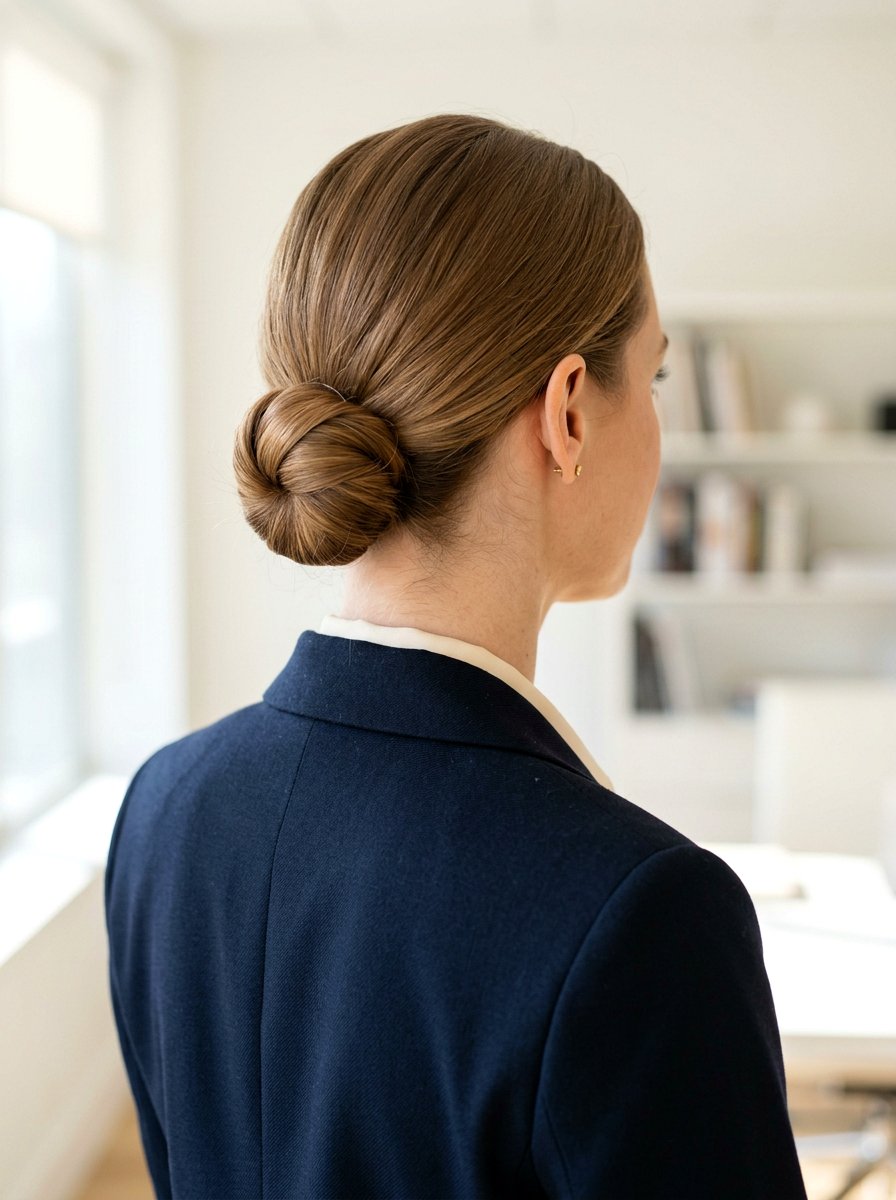 Easy Low Bun Hairstyle - 20 easy hairstyle for office rush - 20 easy hairstyle for office rush