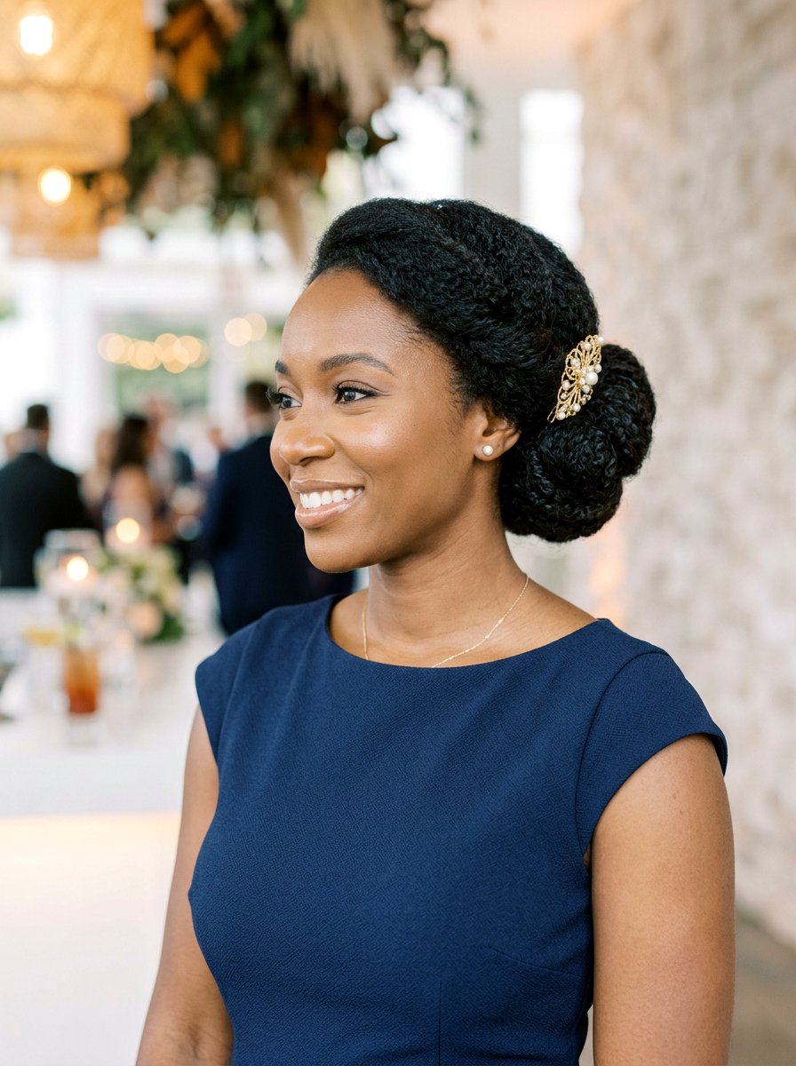 Easy Roll Tuck And Pin Hairstyle - 20 quick hairstyle for natural black hair - 20 quick hairstyle for natural black hair