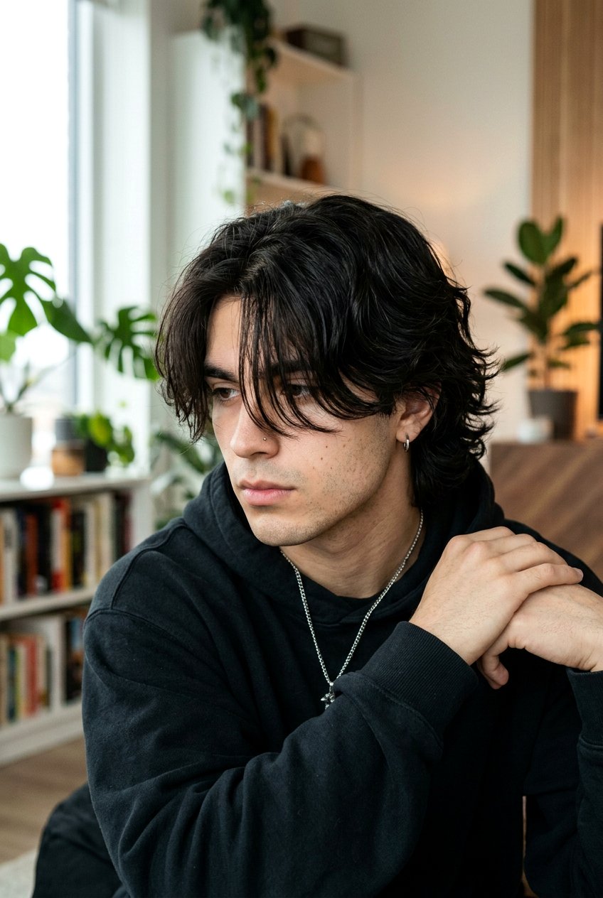 Eboy haircut middle part - 20 middle part haircut men - 20 middle part haircut men