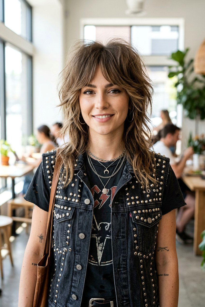 Edgy Airy Wolf Cut With Curtain Bangs - 20 airy wolf cut with curtain bangs - 20 airy wolf cut with curtain bangs